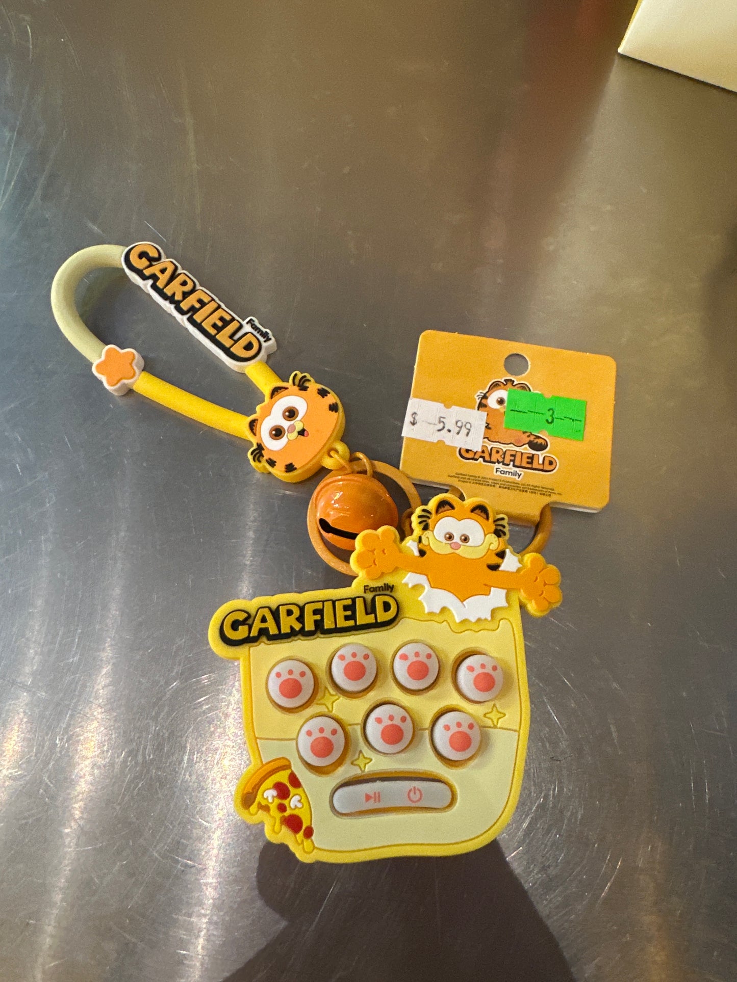 Garfield Paw Game Keychain