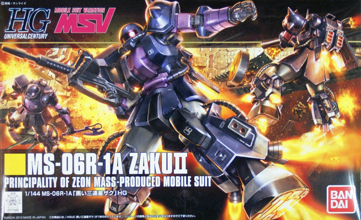 Bandai HGUC #151 1/144 Gundam MS-06R-1A Zaku II Black Tristars