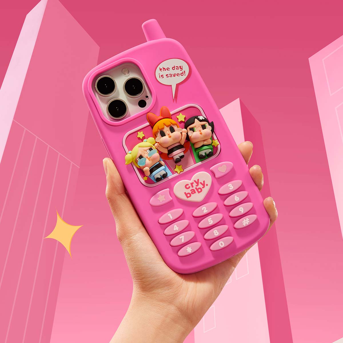 CRYBABY × Powerpuff Girls: Phone Case for iPhone 15 Pro Max