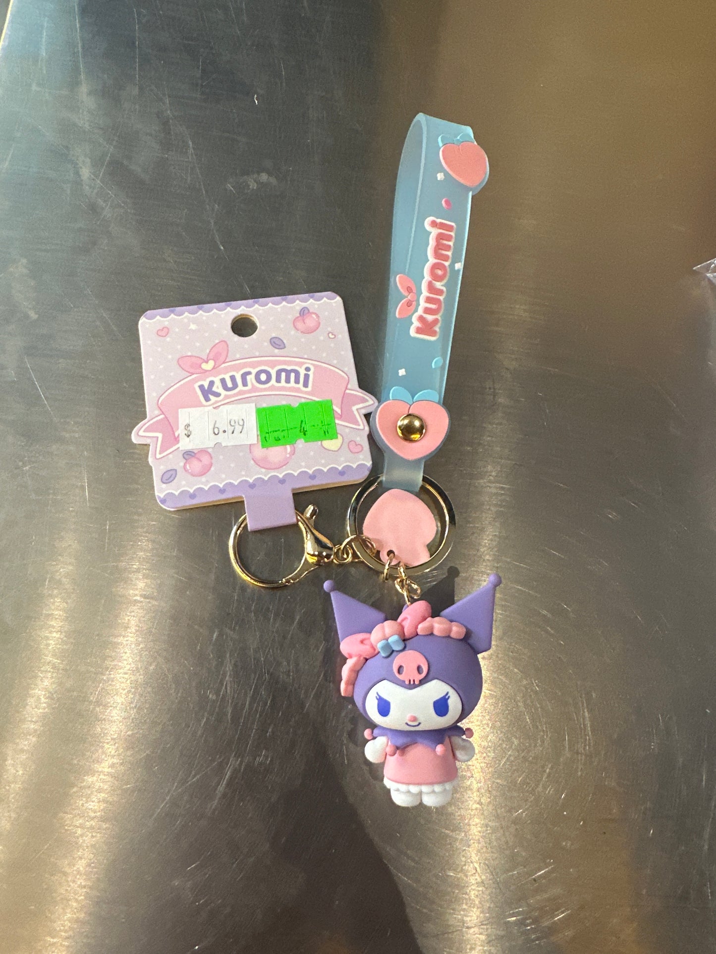 Sanrio Peach Kuromi  Keychain