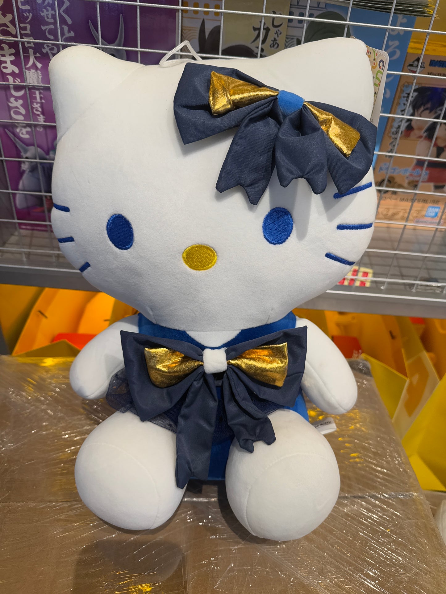 14" JHWH Sanrio Blue Hello Kitty, Blue Gold Bow