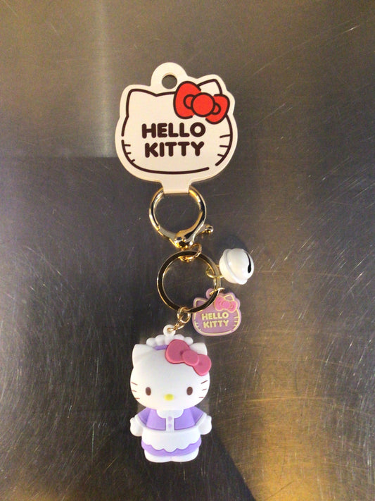 Purple Maid Hello Kitty keychain