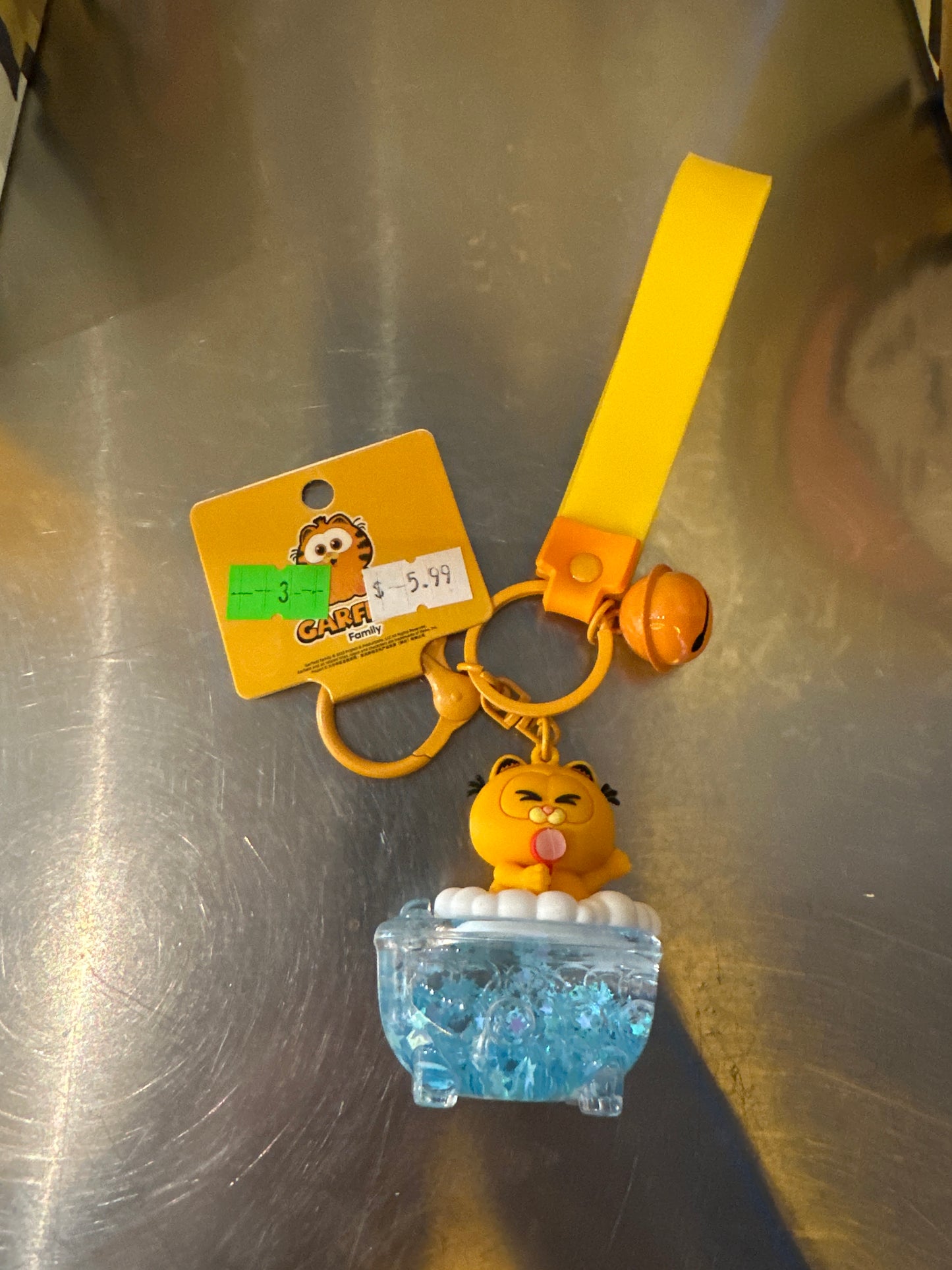 Garfield Acrylic Bathtub Keychains