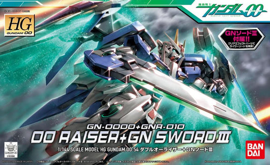 Bandai HG 00 #54 1/144 GN-0000+GNR-010 00 Raiser + GN Sword lll 'Gundam 00'